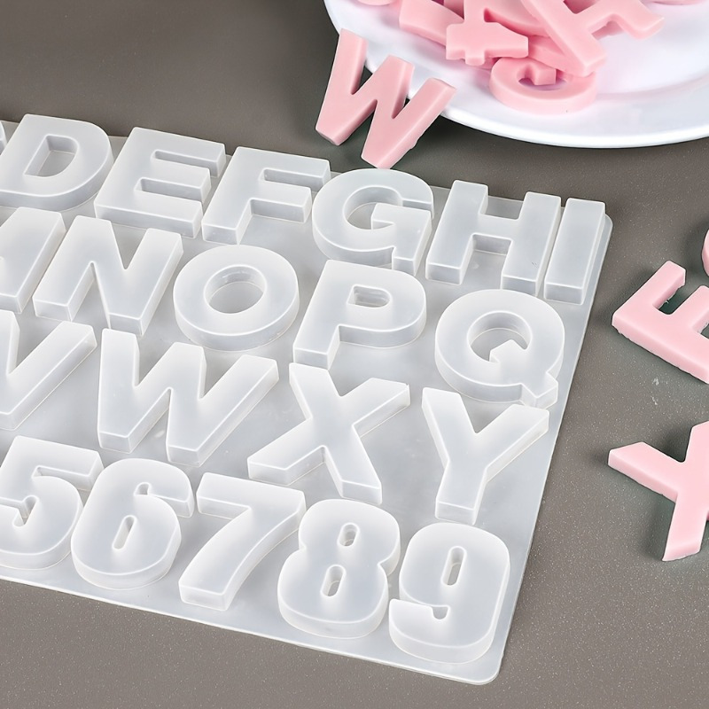 Resin Art Alphabet - Stampo in silicone per ciondoli con