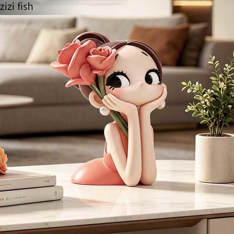 Statua Busto Ragazza con Rosa, - Resin Art Rose recensione e prezzo
