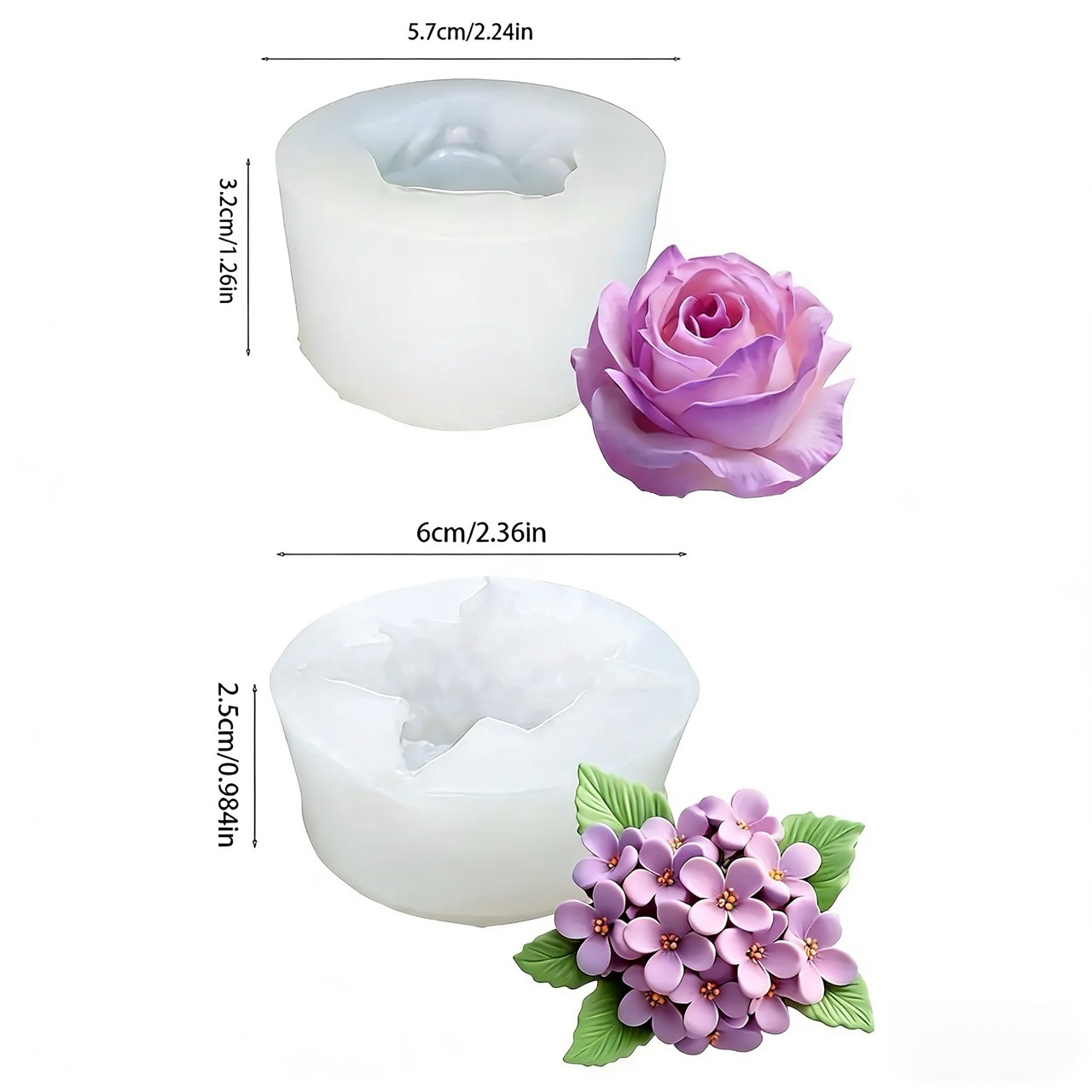 Set di 2 stampi in silicone 3D - Resin Art Rose recensione e prezzo
